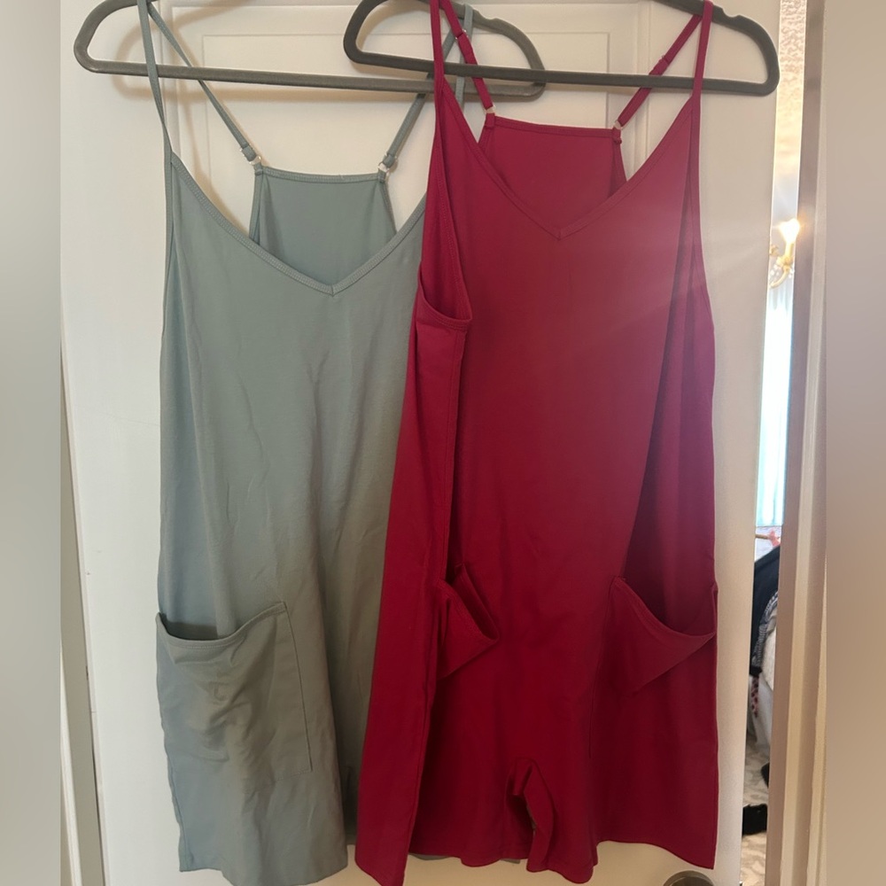 Two Maternity Rompers
